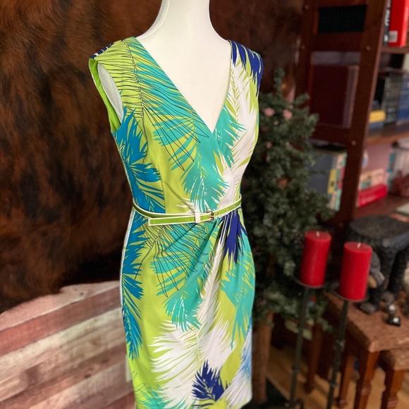 Green & Blue Floral Maggy L Dress - Picture 1 of 5